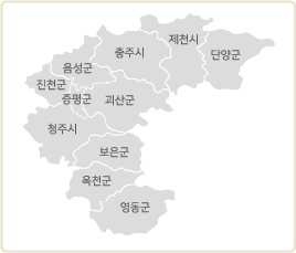 충북 구획 지도